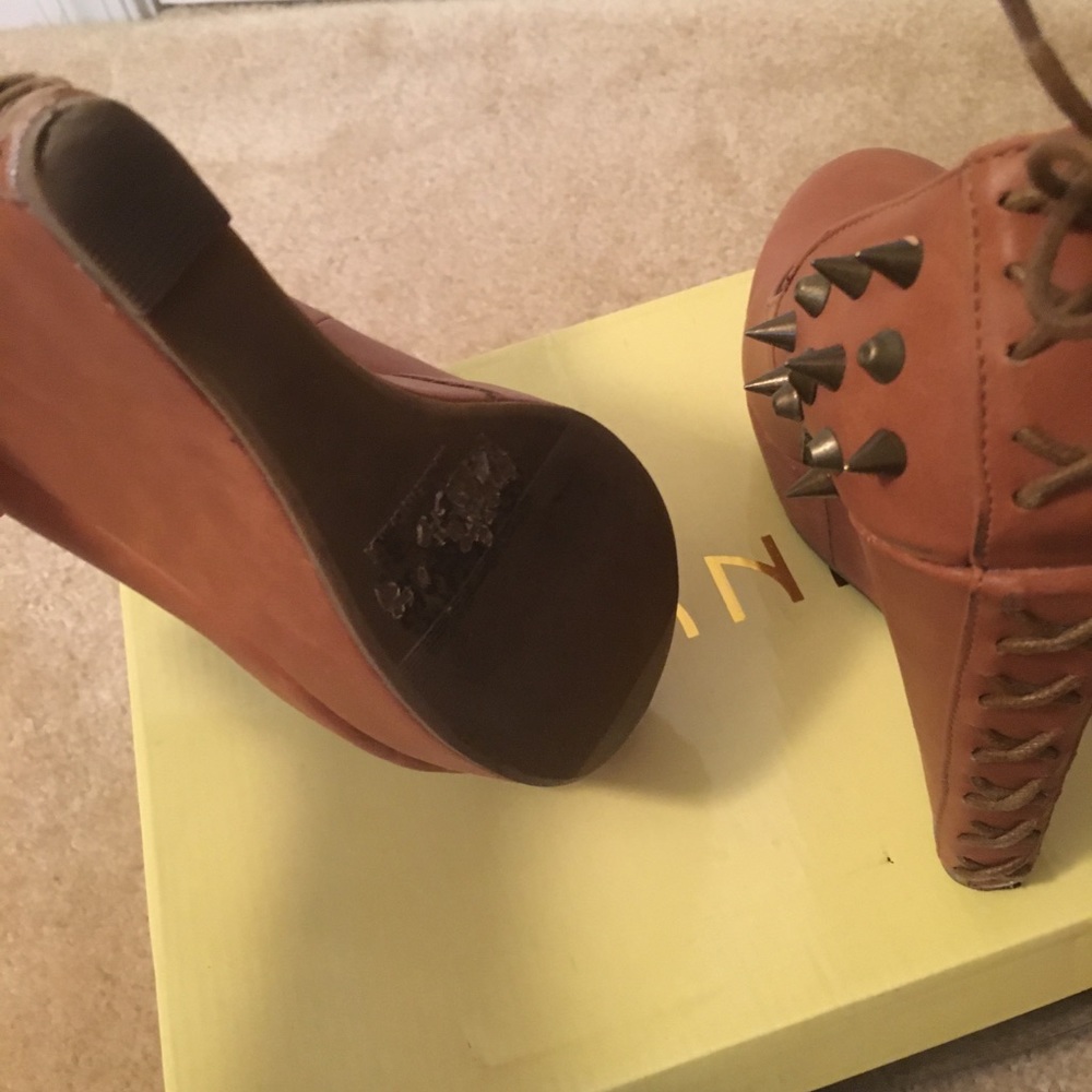 Liliana Magic Faux Leather Wedge with Spikes - Picture 6 of 7